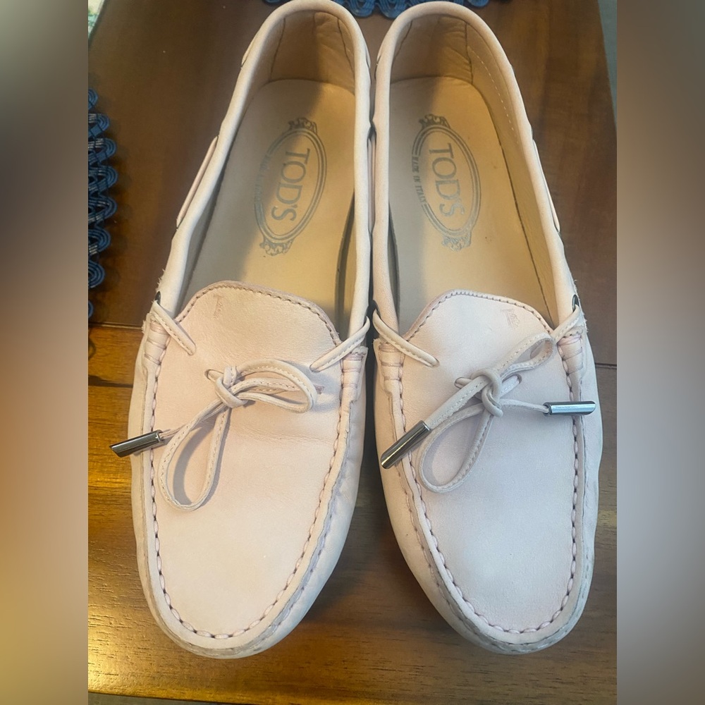 Tods Blush Driving Loafers Size 37.5